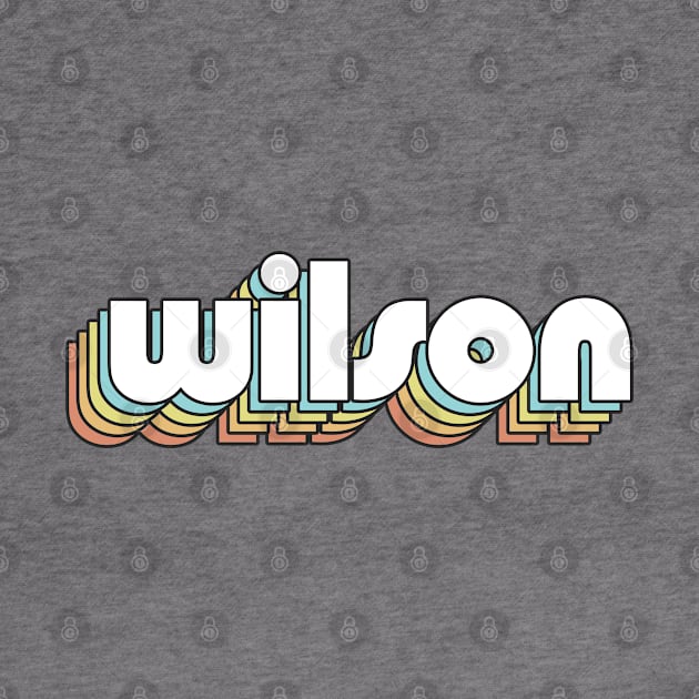 Wilson - Retro Rainbow Typography Faded Style by Paxnotods